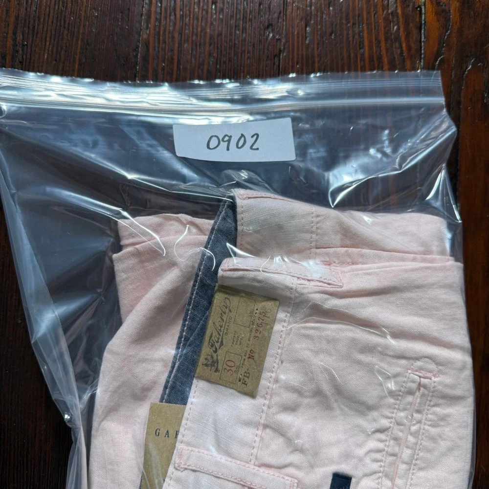 NWT Faherty Shorts Mens 30 Pink Summer Malibu Linen Blend 9